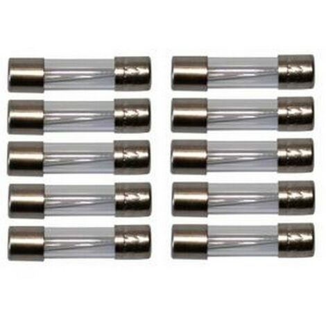 Abi HV1381 - Lot de 10 Fusibles 6,35x32 2A Rapide