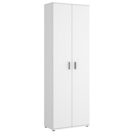 Abitare – Armoire 61x35x190 cm blanc mat – 2 portes – Panneaux de particules laminés – Rangement efficace pour espaces confinés - 61x190h