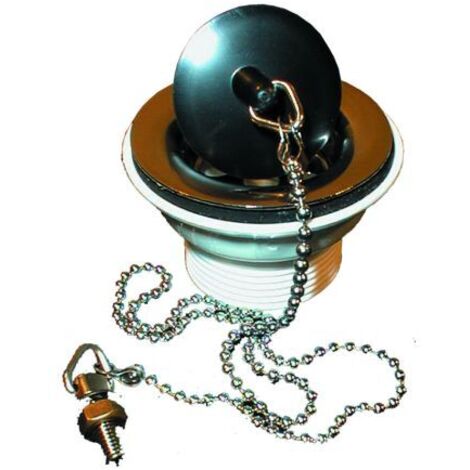 Ablauf 5/4" für Waschbecken, mit 60 mm Schraube und Kette