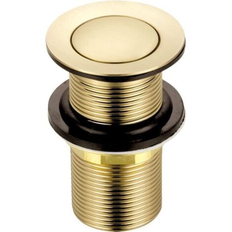 Ablaufgarnitur aus Messing, schlitzlos, gebürstetes Gold, Standard-G-1 1/4"-BSP-Anschluss, 1 Stück