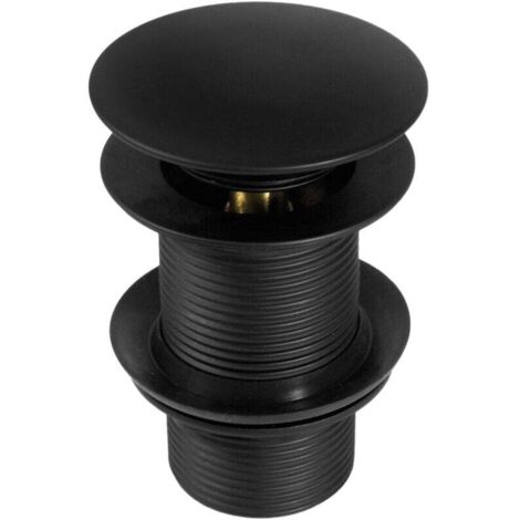 Ablaufventil Pop-Up Ventil ohne Überlauf in schwarz matt, B/H/T 6,8/7,5/4,2 cm