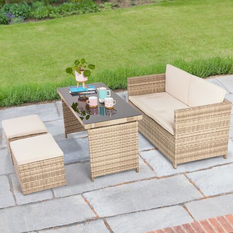 ABLO Orion 4 Seater Rattan Dining Set
