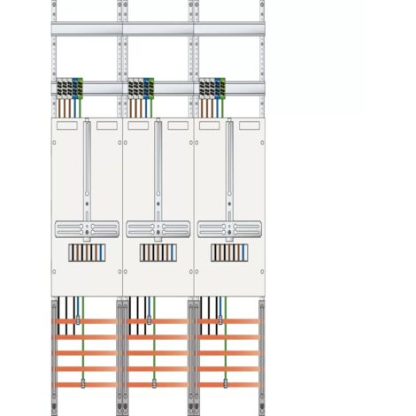 ABN Zählerplatz 3Pkt 3Z mit Klemmstein 5-polig, BxH : 750x1050mm Z37130