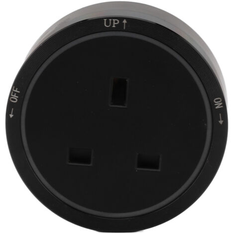 Abnehmbare 13-A-Schiebesteckdose mit Führung für Küche/Schlafzimmer, UK-Netzadapter (250 V), schwarz