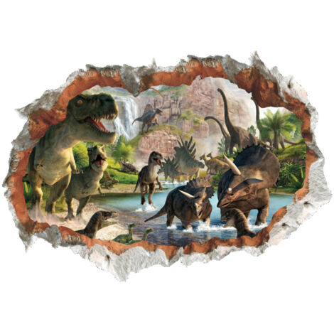 Abnehmbare 3D-Dinosaurier-Wandaufkleber für Kinder, dekorative Schlafzimmeraufkleber