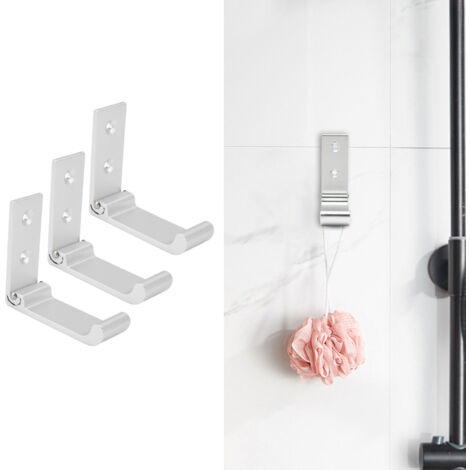 Abnehmbare Kleiderhaken - Set mit 3 abnehmbaren Kleiderhaken aus Aluminium