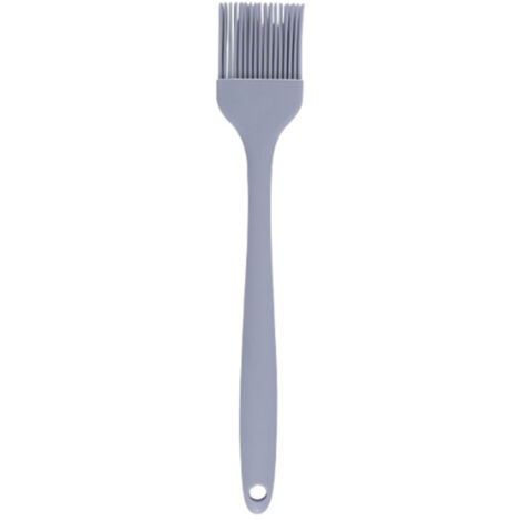 Abnehmbarer Gebäckpinsel aus lebensmittelechtem, hitzebeständigem Silikon zum Kochen, Backen, Grillen, für Saucen und Butter (Hellgrau)