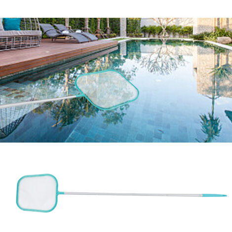 Abnehmbares Pool-Skimmernetz – Profi-Ausführung mit 5 Befestigungsstangen, Seeblau, zur Reinigung von Schwimmbecken, Springbrunnen und Whirlpools