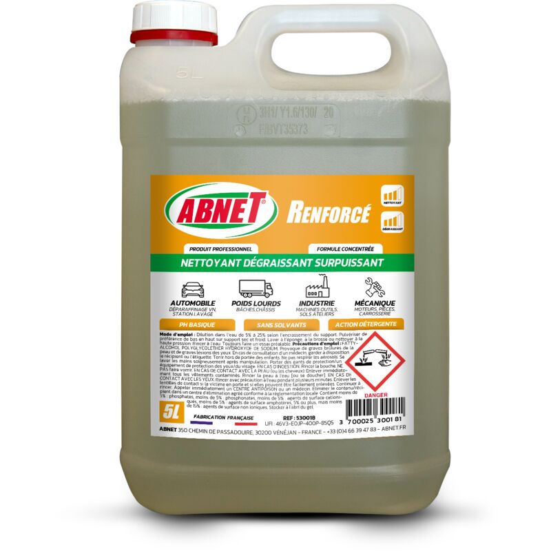 Renforcé Nettoyant Dégraissant Surpuissant 5L - Abnet
