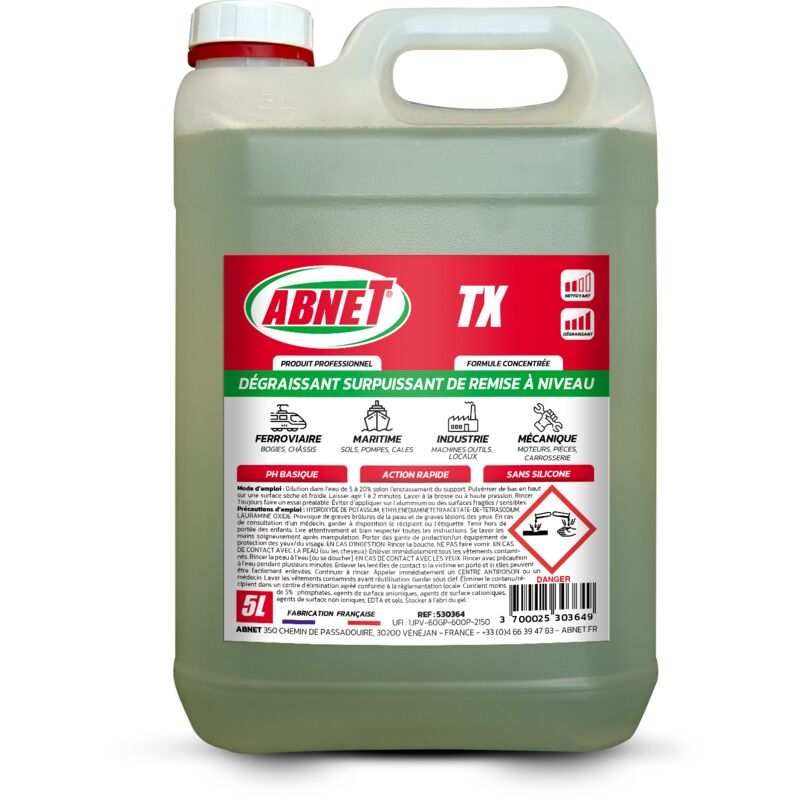 Abnet - tx Dégraissant Surpuissant de Remise à Niveau 5L