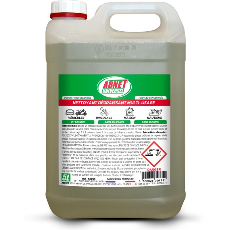 Abnet - Universel Nettoyant-Dégraissant Multi-usages 5L