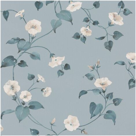 Abode Erismann Laura Duck Egg Flowers Wallpaper Timeless Elegant Paste The Paper