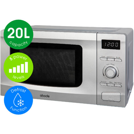 Abode Silver Microwave 700W 20L Digital AMD2002S
