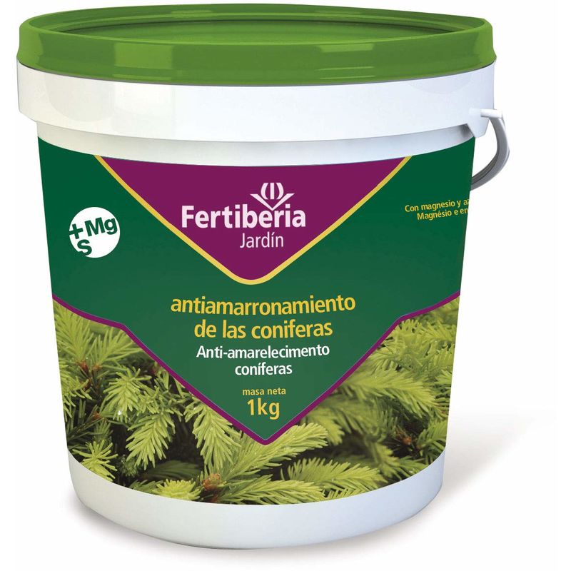 

Abono Granulado para Coníferas (Pinos, Cipreses, Abetos y Tuyas) con Efecto Antiamarronamiento con Magnesio y Azufre (MG + S) - 1 kg