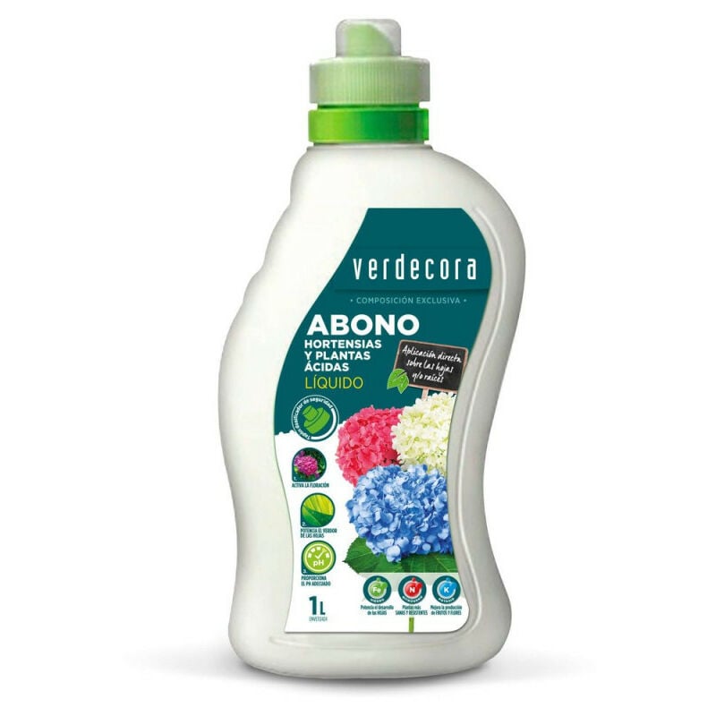 

ABONO LIQUIDO HORTENSIAS Y PLANTAS ACIDAS 1L - Verdecora