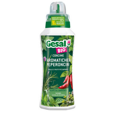 Abono orgánico Gesal para aromáticas y pimientos picantes 500 ml – Sabor intenso y natural