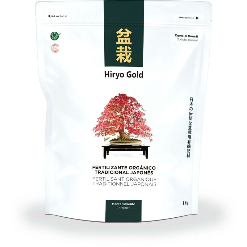 

Abono orgánico bonsái HIRYO-GOLD - Mantenimiento 1 kg