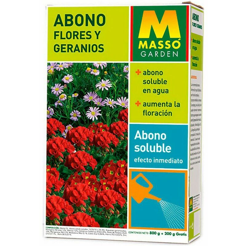 

Abono soluble flores y geranios 1kg. 234046 massó - Masso