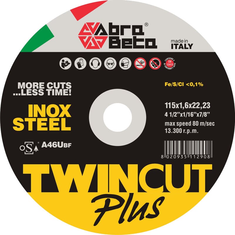 Abrabeta Disco Ferro Twin Cut Plus D.115x1,6