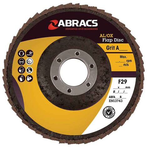 Abracs ABFA115B120 - Dischi con alette in ossido di alluminio, 115 x 22 x 120 g, 1 pezzo