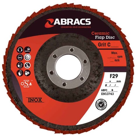 Abracs Ceramic Flap Disc 125mm x 22mm x 120G