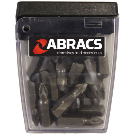 Abracs PZ2 Screwdriver Bits 25mm, 5 x 25pc -