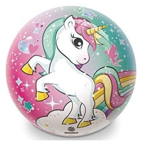 ABRAKADO.NATH 1 BALLON LICORNE JEUX PLEIN AIR DE PLAGE 14 CM CADEAU ANNIVERSAIRE D ENFANT JOUET MONDO 1056446
