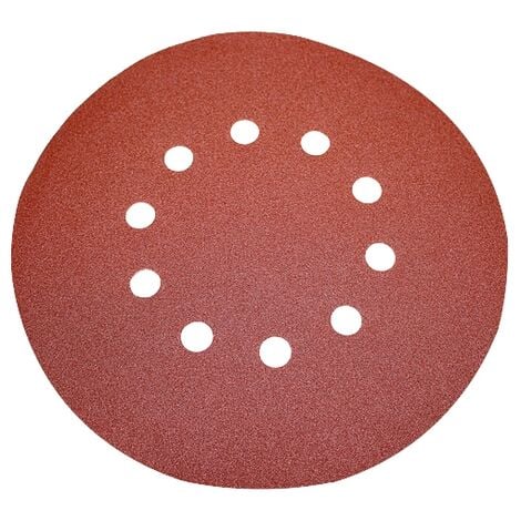Abrasif Ponceuse Murale 225 mm - Grain 240 - Lot de 10 Disques Velcro - FEIDER ABFPG710T-240