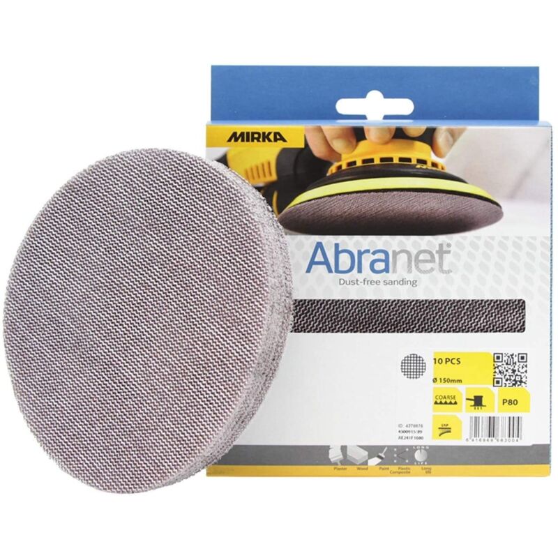 Disque abrasif Abranet Ø150 mm maille micro-perforée (10 pcs) Mirka P240
