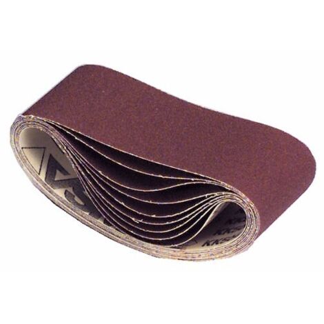 Abrasifs en bandes courtes toile 504X 100x620 mm grain 80 en boîte de 10 - VSM IMPAVIDE