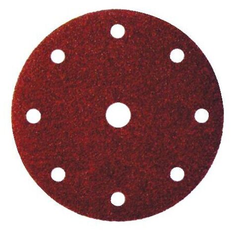 Abrasifs en disques papier auto-agrippant perforés 9 trous corindon Aber diamètre 150 mm grain 80 boîte de 50 - KLINGSPOR