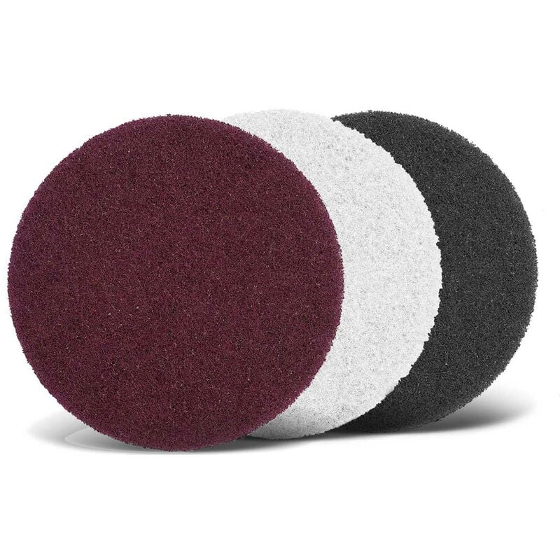 Fleece Abrasifs non tissés, 150 mm, p. Ponceuses excentriques, Non-tissé (Lot de 10), ultra fin (env. g 600) - Menzer