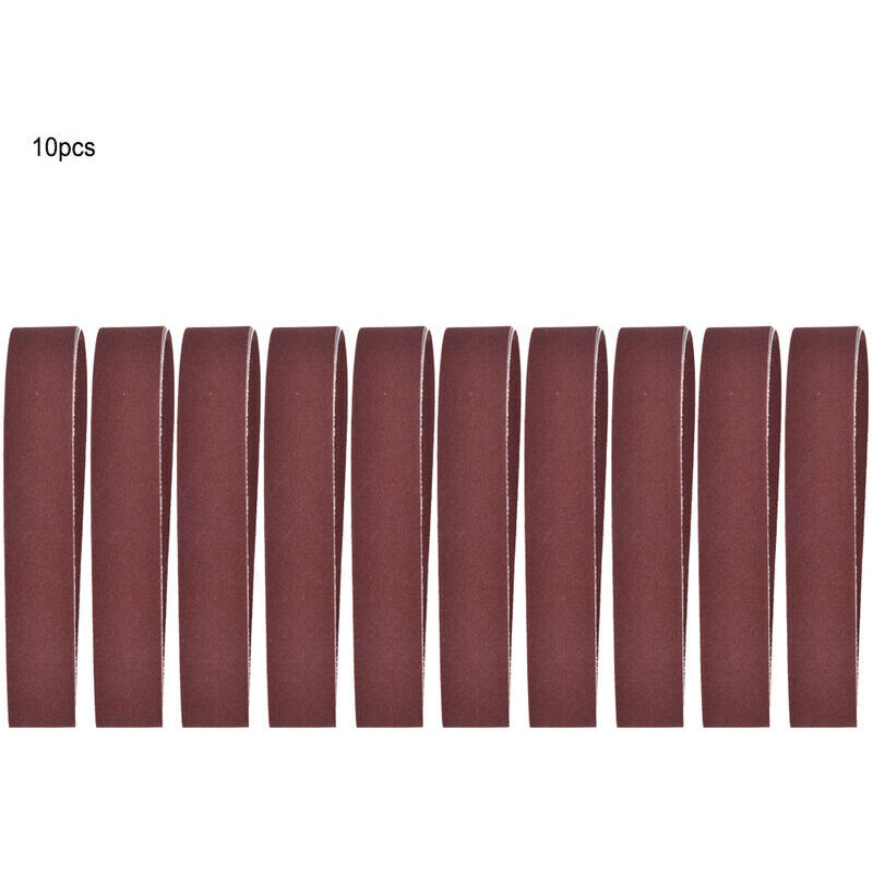 Abrasive belt, 10pcs Assortment Kit of aluminum oxide abrasive belts, 760x25mm/30 x 1 inch, set of abrasive belts for grinding and polishing wood and