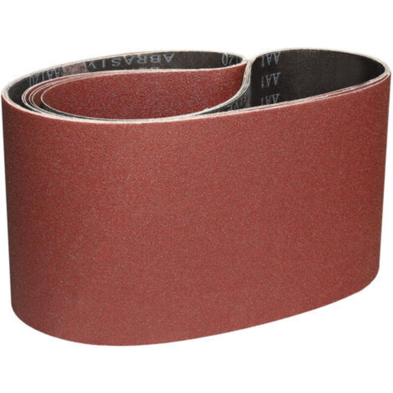 Abrasive Belt 150 x 1220 mm, Assorted Abrasive Belts (grits 80/120/150/240/400) for Belt Sanders (5 pieces)