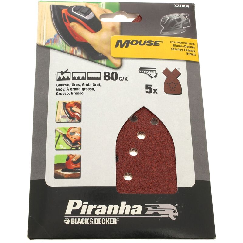Abrasivi per topi 80g per 5 per levigatrice Black&decker