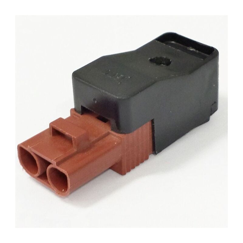 

Abrazadera Conector Enchufe Femenino 2 Vais Marrón con Protección y Base