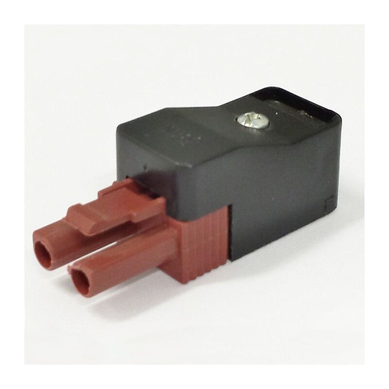 

Abrazadera Conector Enchufe Masculino 2 Vais Marrón con Protección y Base