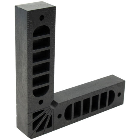 Abrazadera cuadrada de posicionamiento en ángulo recto de 200 x 200 mm, abrazadera de esquina de 90 grados para carpintería, color negro