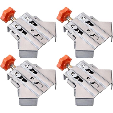 Abrazadera de ángulo recto de 90 grados, abrazadera angular para carpintería, juego de 4 abrazaderas de ángulo recto ajustables de acero inoxidable, regalos para hombres y padres.