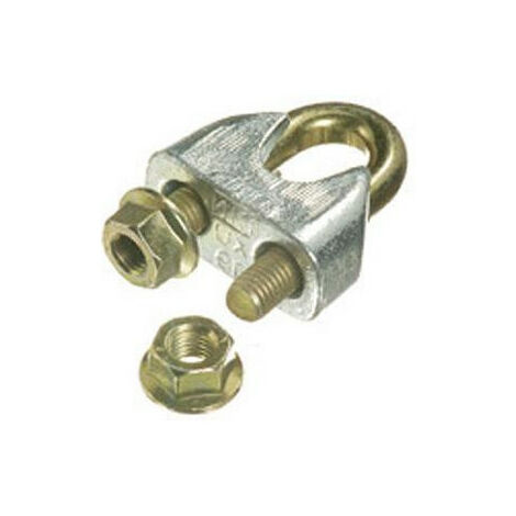 Abrazadera de cable de seguridad, similar a en 13411-5 (anteriormente DIN 1142), acero galvanizado, 10 mm/ m8 amarillo cromado 3/8 (por 50)