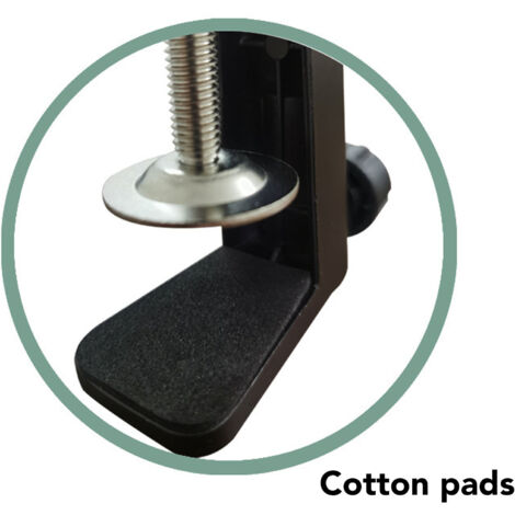 Abrazadera de escritorio de aluminio negro de 61 mm, soporte de montaje para lámpara de mesa