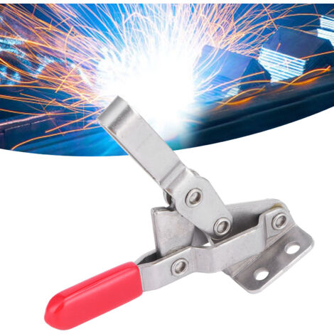 Abrazadera de liberación rápida CH GH HS 102BSS para fijación y posicionamiento en taller – Resistencia a la tracción de 100 kg – Acero inoxidable – 10 x 7 cm