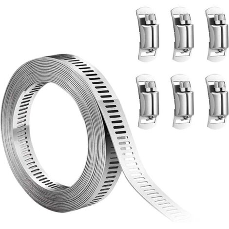 Abrazadera de manguera KZQ 3M de acero inoxidable 304, abrazadera de manguera ajustable, abrazaderas de manguera de acero, abrazadera de tornillo sin fin