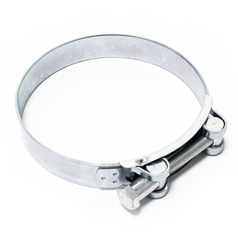 

Abrazadera de manguera T Perno W1 cincada de ancho 26mm ajustable de 140-148mm