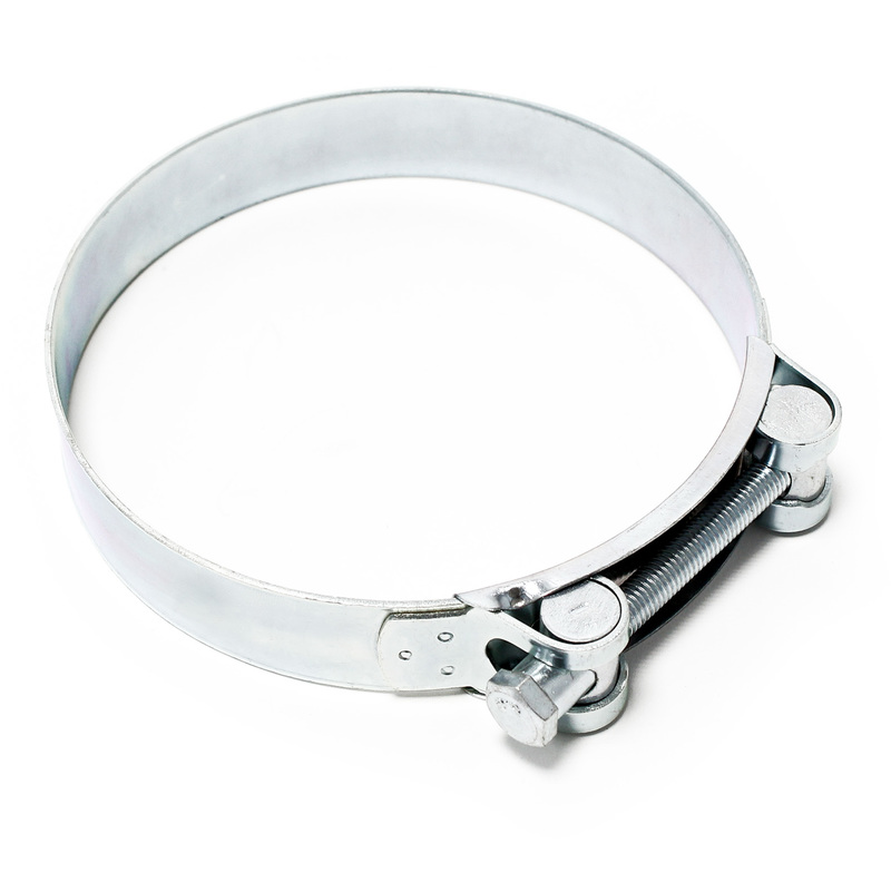 

Abrazadera de manguera T Perno W1 cincada de ancho 24mm ajustable de 113-121mm