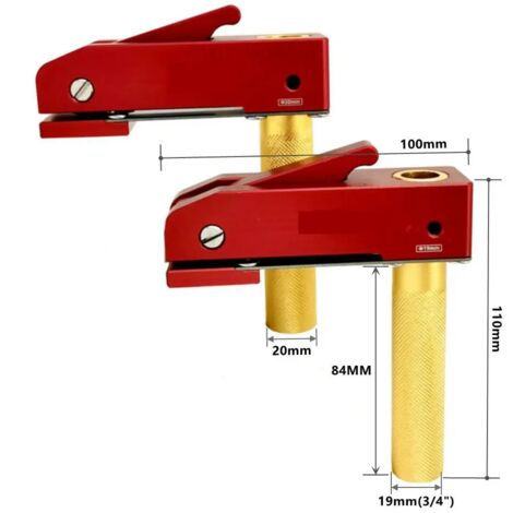 Abrazadera de mesa MFT para carpintería de aleación de aluminio - 20 mm