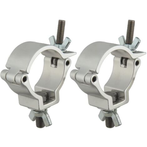 Abrazadera de montaje de aluminio de 2 piezas para cabezal de foco móvil, apta para tubos con un diámetro exterior de 48-51 mm, capacidad de 220 lb.