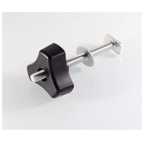 Abrazadera de ranura en T KZQ, juego de herramientas para trabajar la madera Dispositivo de sujeción para herramientas de carpintería con ranura en T (tornillo en T + mango de plástico M8 + espaciador