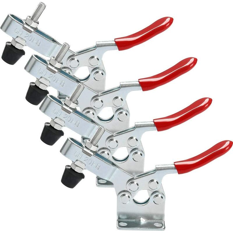 

Abrazadera de rodillera de 4 piezas, dispositivo de sujeción de palanca, herramienta de mano, capacidad de sujeción de aproximadamente 90 kg,