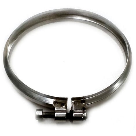 MBM abrazadera de sujeción para conducto de humos DN 200 tubo de acero inoxidable 316